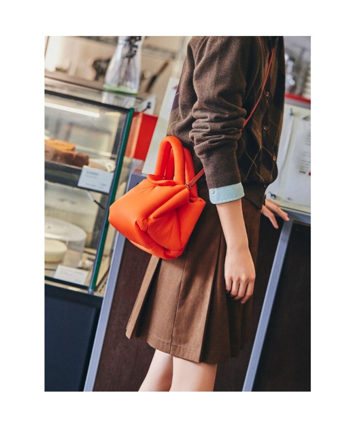 빈폴 액세서리(BEANPOLE ACCESSORY) 베러 마이크로 나일론 토트백  오렌지