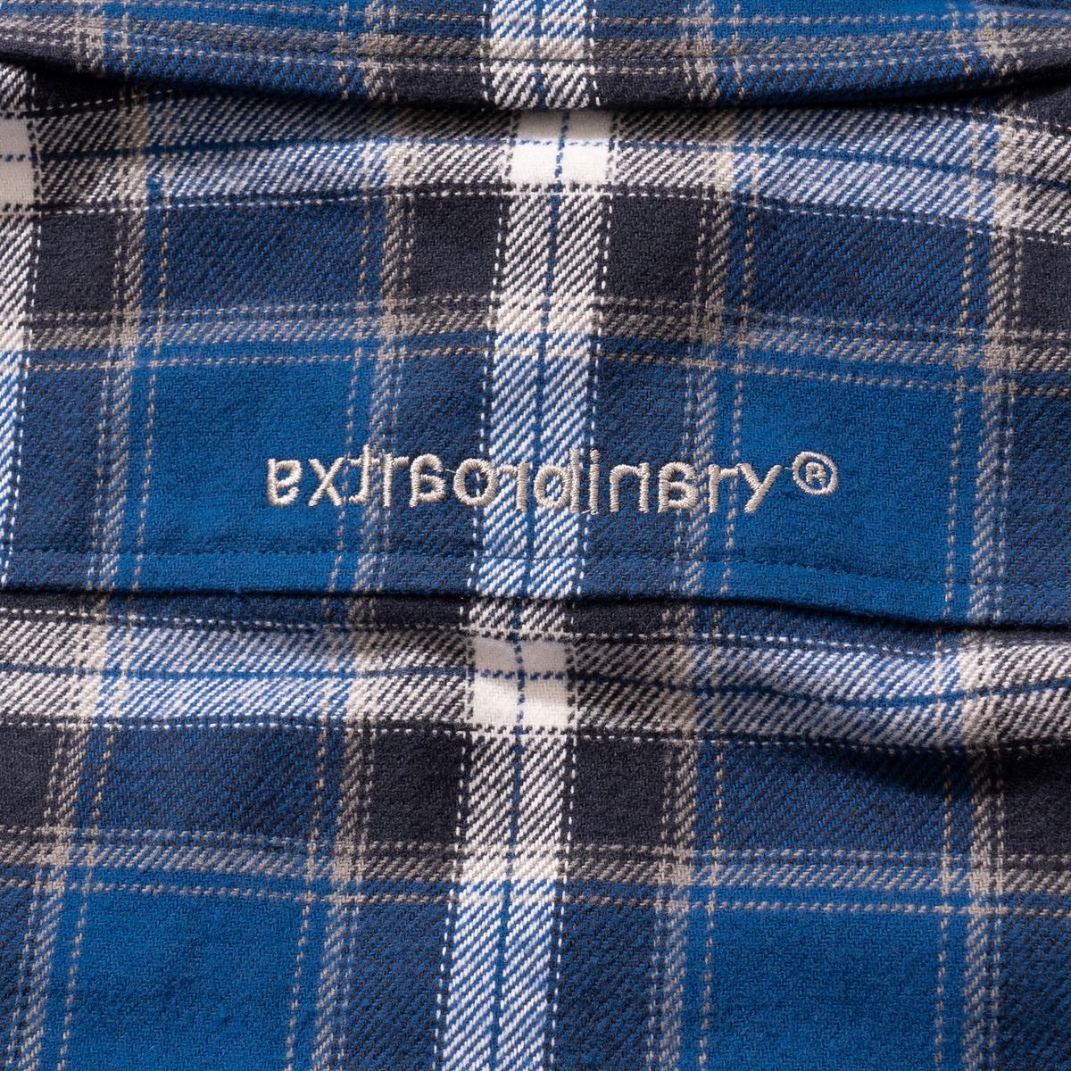 엑스트라오디너리(EXTRAORDINARY) TARTAN CHECK HOOD SHACKET BLUE