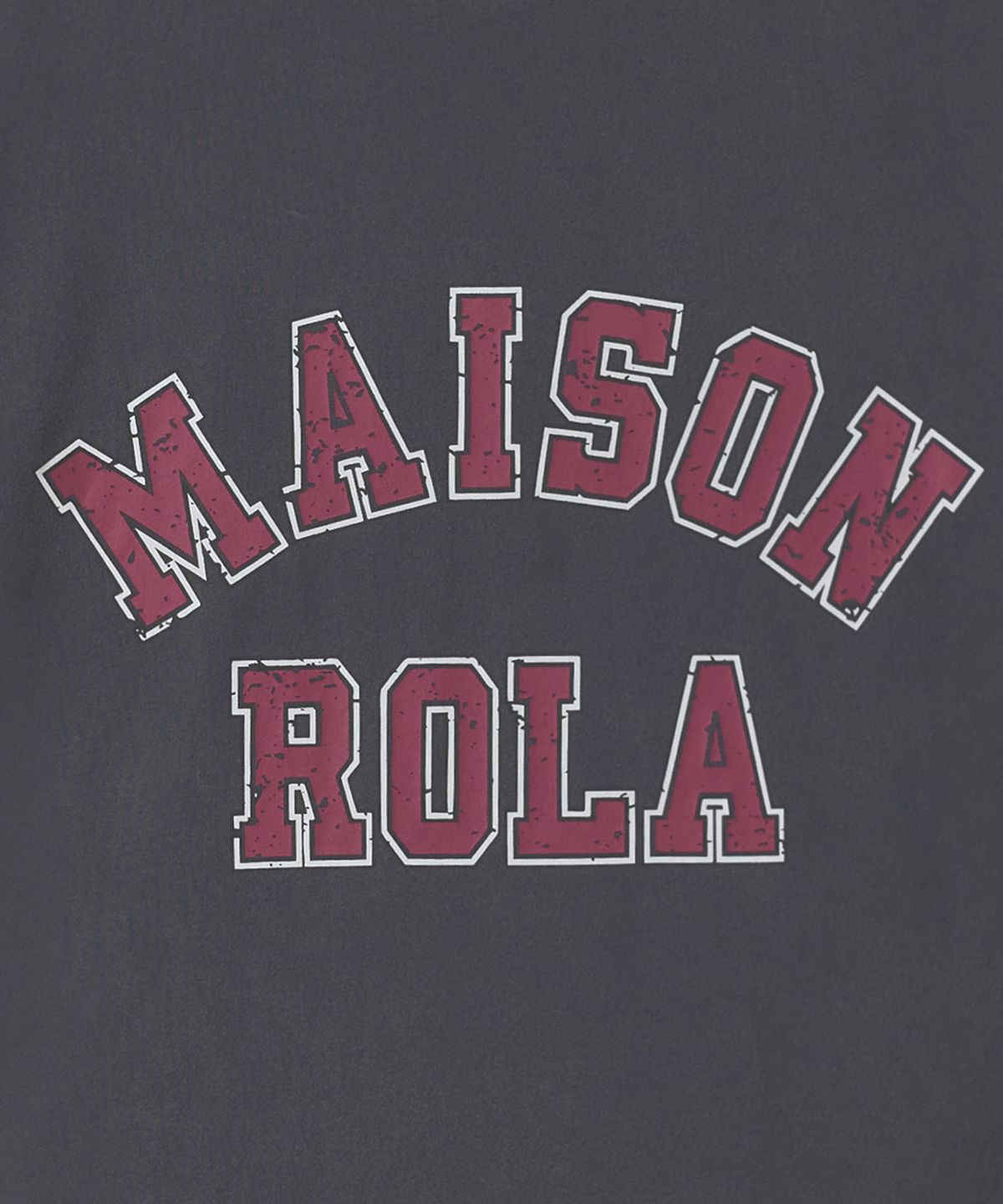 로라로라(ROLAROLA) MAISON DE ROLA PIGMENT T-SHIRT CHARCOAL