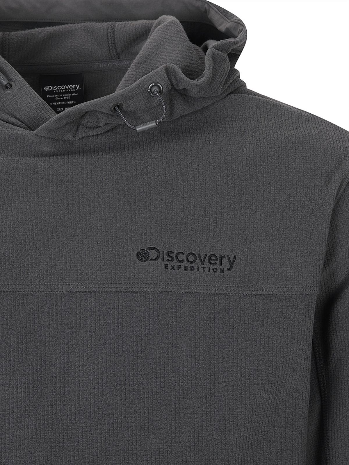 디스커버리 익스페디션(DISCOVERY EXPEDITION) 남성 그리드 플리스 후드티 (D/GREY)