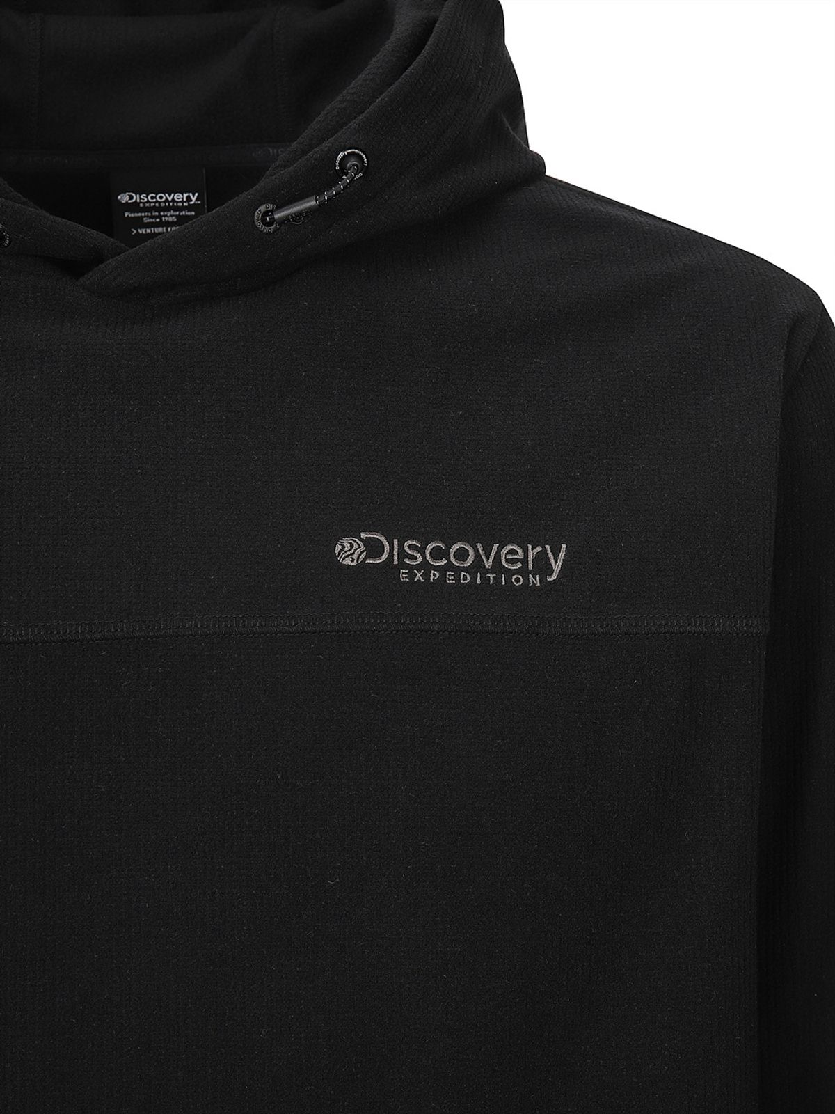 디스커버리 익스페디션(DISCOVERY EXPEDITION) 남성 그리드 플리스 후드티 (BLACK)