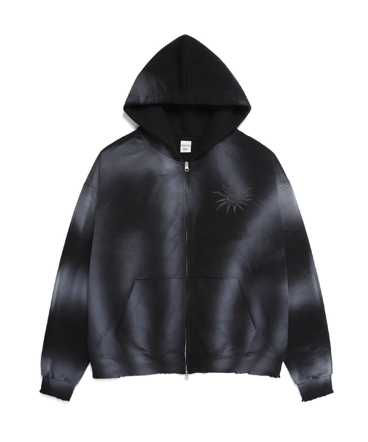 피마다지윈(PIMADAZIWIN) Aurora Eyes Hood Zip-Up_[Black]