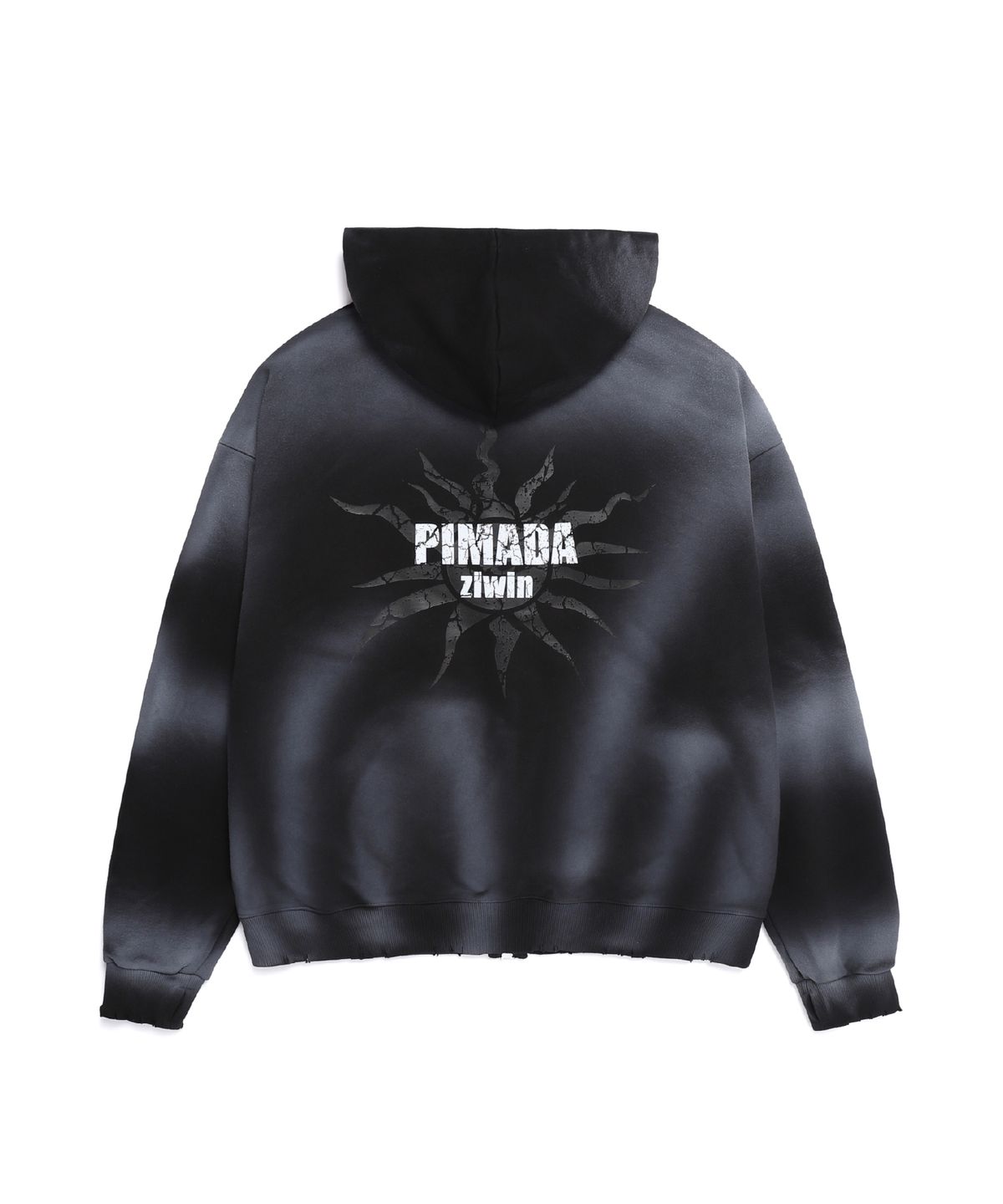 피마다지윈(PIMADAZIWIN) Aurora Eyes Hood Zip-Up_[Black]