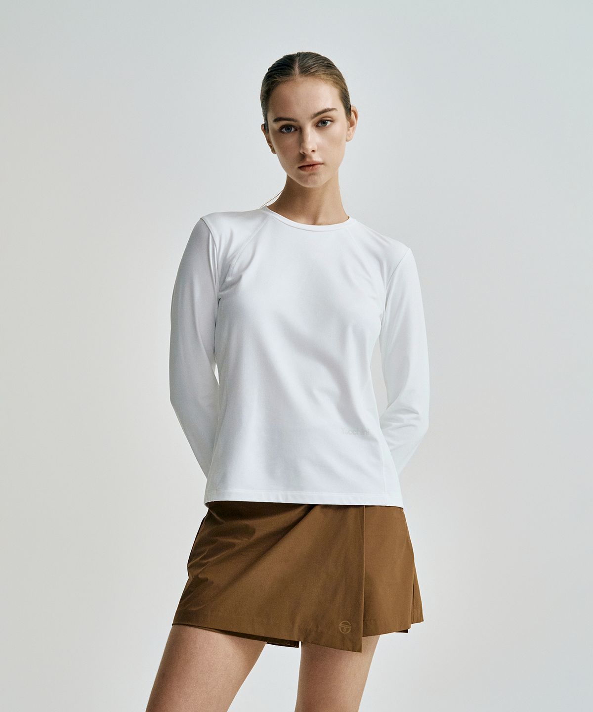 세르지오 타키니(SERGIO TACCHINI) W 쿠쉬웜 긴팔 티셔츠 (White)