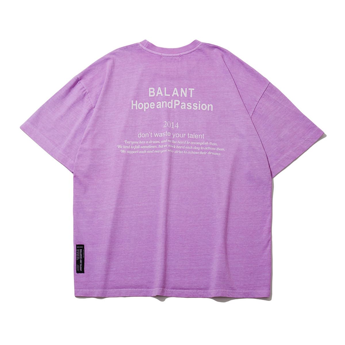 발란트(BALANT) 피그먼트 호프 앤드 패션 티셔츠 - 핑크