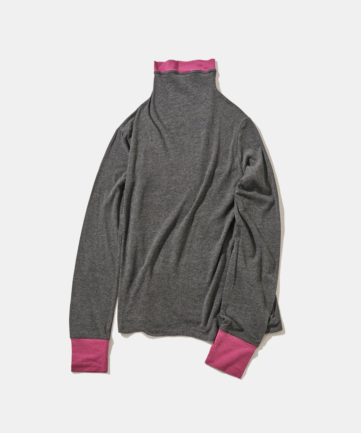 다이아몬드 레이라(DIAMOND LAYLA) Mellow Contrast Turtleneck T98 Charcoal Rose