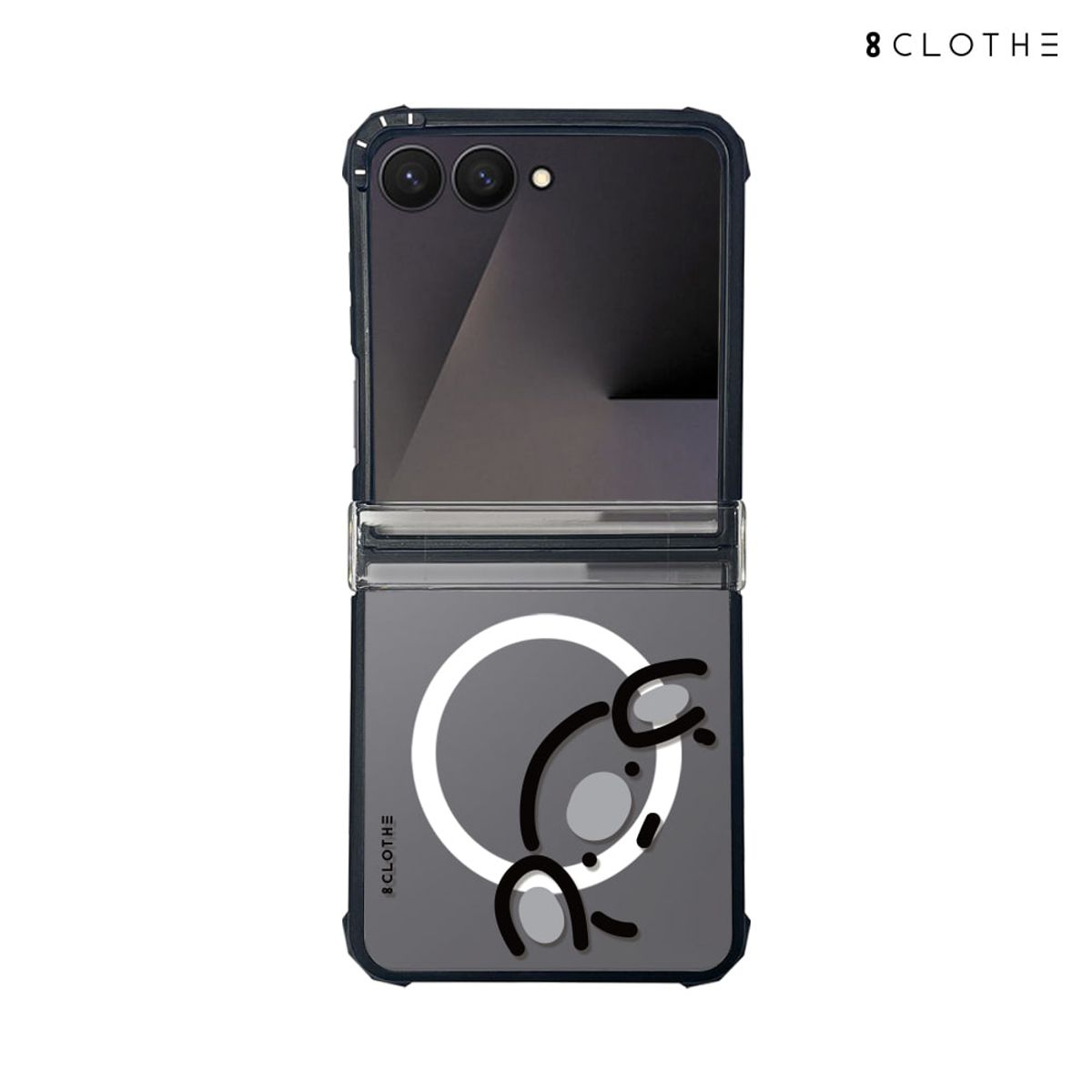 에잇클로드(8CLOTHE) 갤럭시 Z플립8 7 6 5 폰 투명 맥세이프 범퍼 케이스 임펙트 두들두들