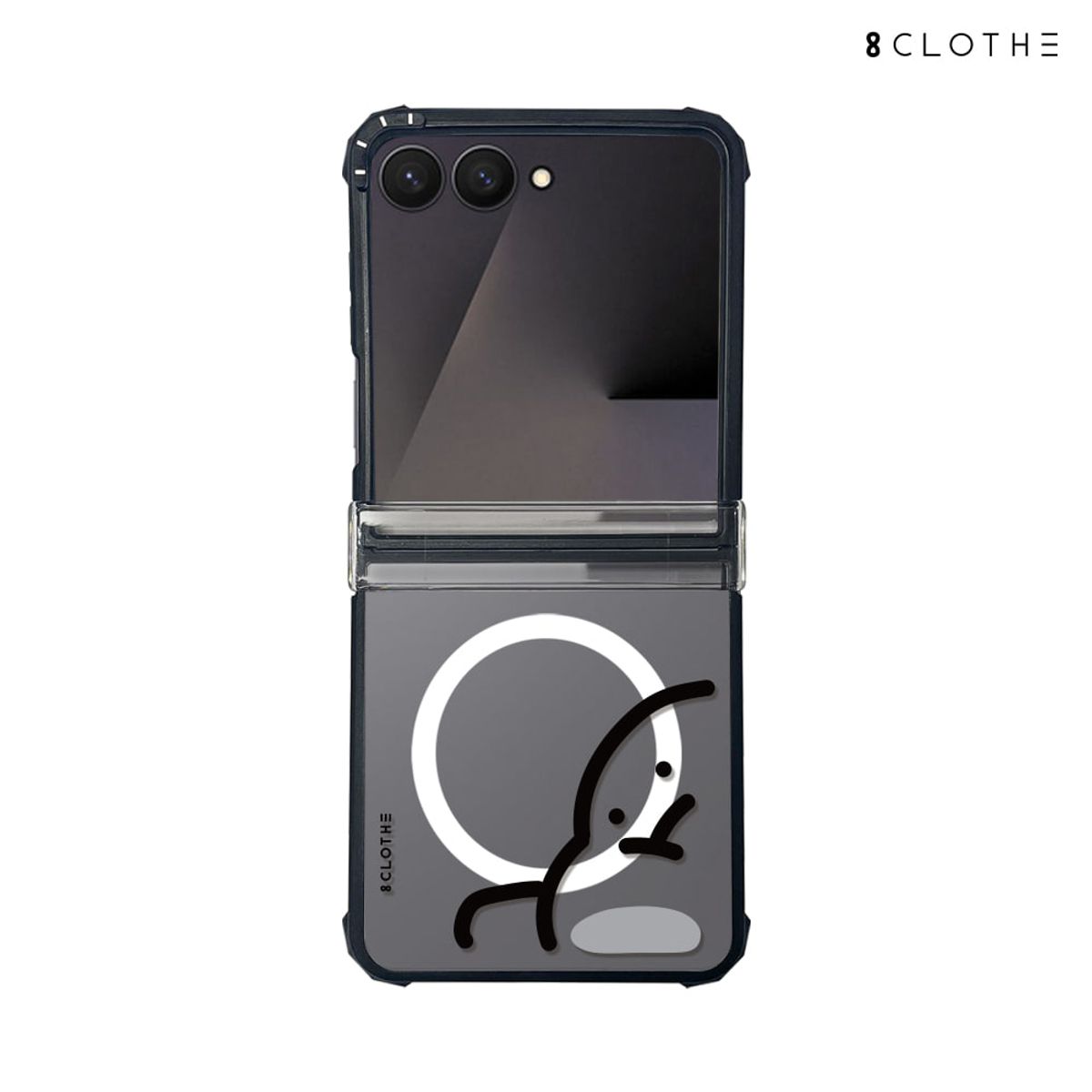 에잇클로드(8CLOTHE) 갤럭시 Z플립8 7 6 5 폰 투명 맥세이프 범퍼 케이스 임펙트 두들두들