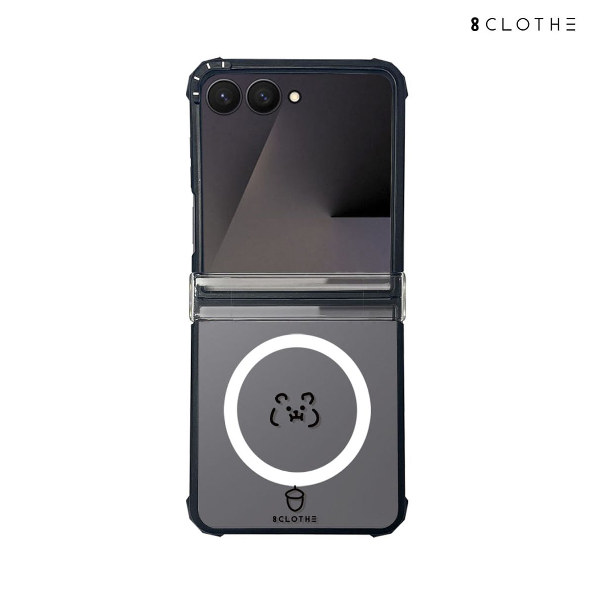 에잇클로드(8CLOTHE) 갤럭시 Z플립8 7 6 5 폰 투명 맥세이프 범퍼 케이스 임펙트 두들애니멀