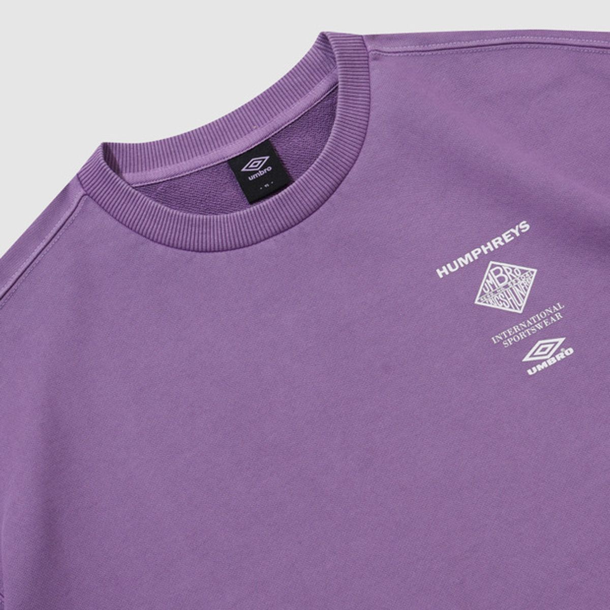 엄브로(UMBRO) HBL 가먼트 다잉 그래픽 맨투맨 퍼플(UQ321CFS98)