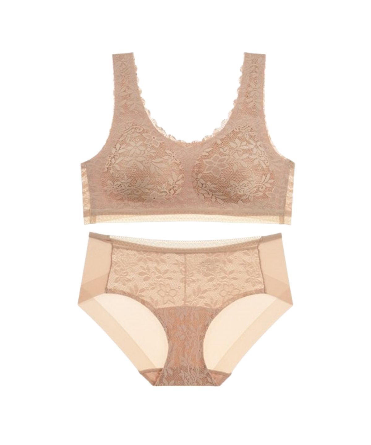 크로커다일 이너웨어(CROCODILE INNERWEAR) 프리컷 퓨징 레이스 브라팬티 세트 (4colors)