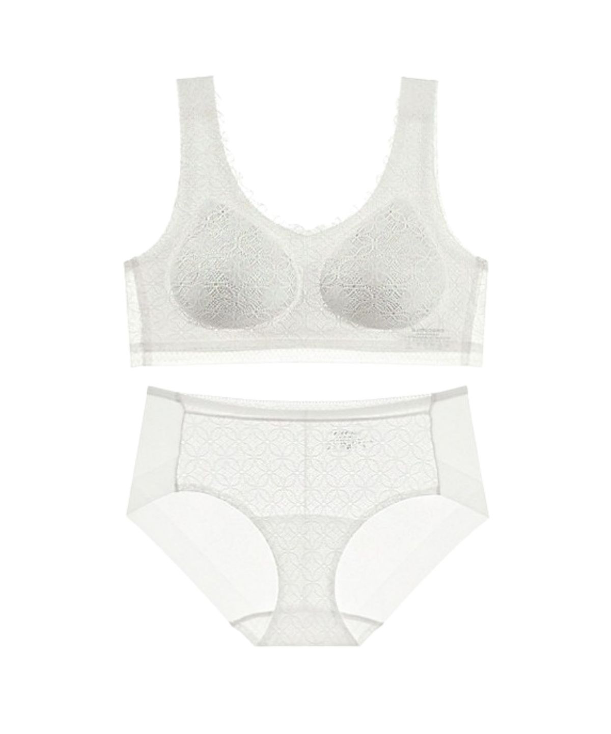 크로커다일 이너웨어(CROCODILE INNERWEAR) 프리컷 퓨징 레이스 브라팬티 세트 (4colors)