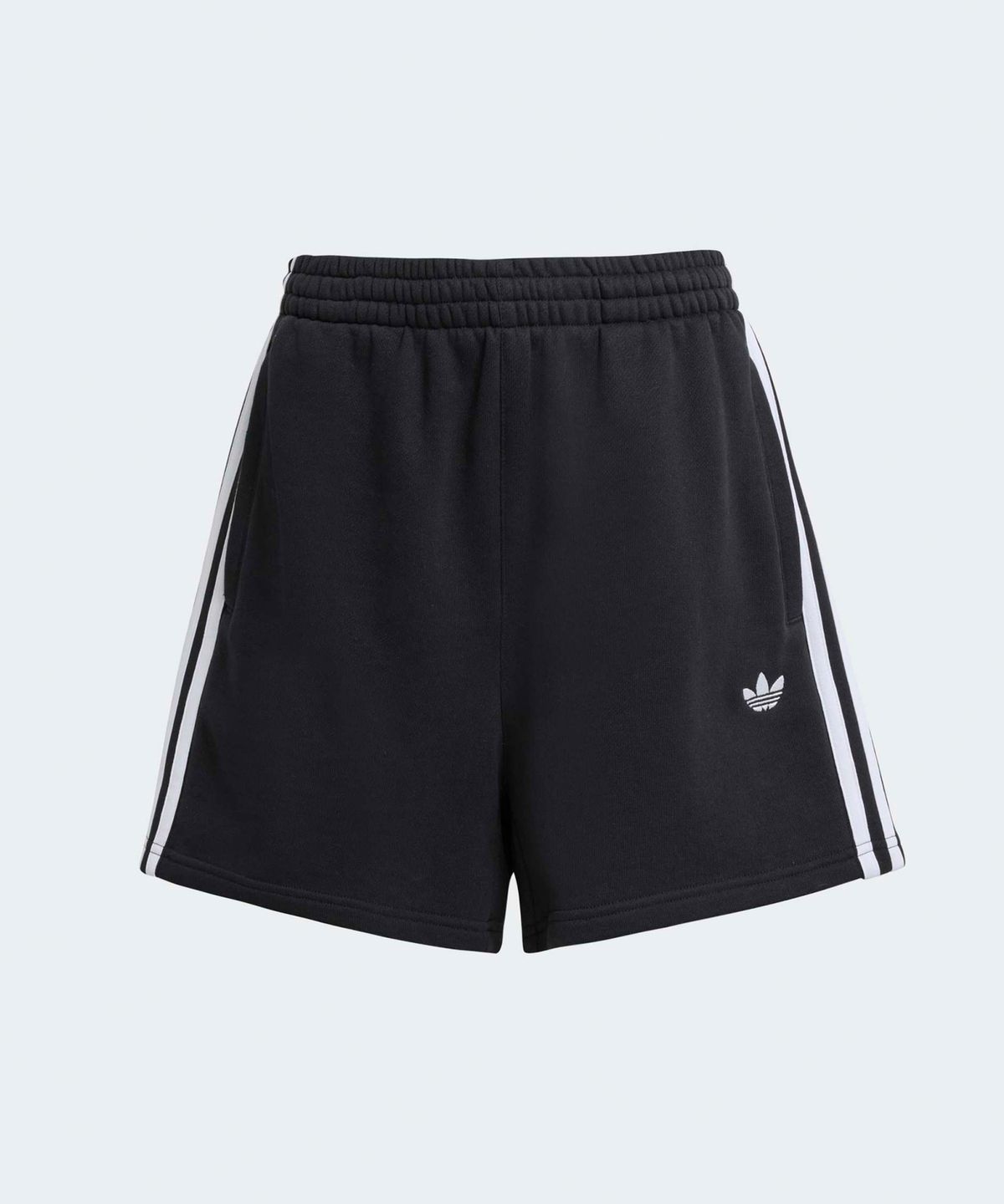아디다스(ADIDAS) 3-스트라이프 숏 팬츠 프렌치 테리 - 블랙:화이트 / JW5109