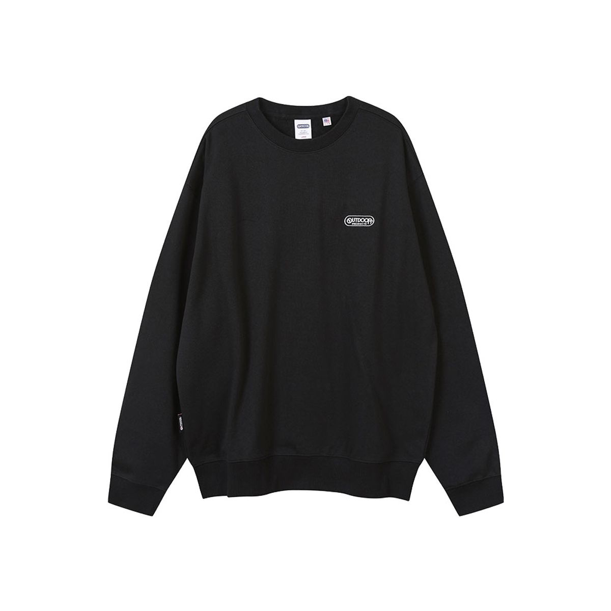 아웃도어 프로덕츠(OUTDOOR PRODUCTS) ESSENTIAL CAPSULE LOGO SWEAT SHIRT (BLACK)
