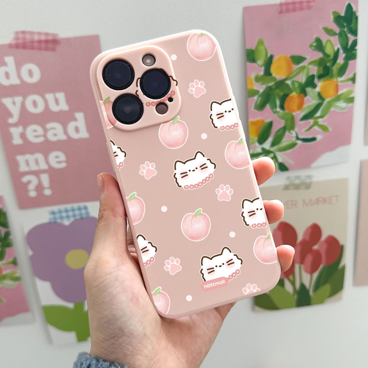 핫티몰(HOTTMALL) [젤리] 피치 고양이 패턴