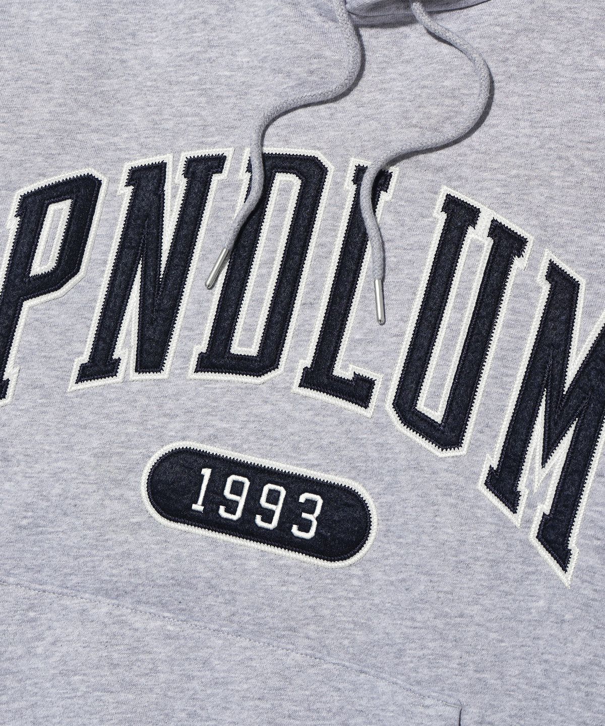 펜듈럼(PENDULUM) 아치 로고 아플리케 후디 LP8TU744_MELANGE GREY