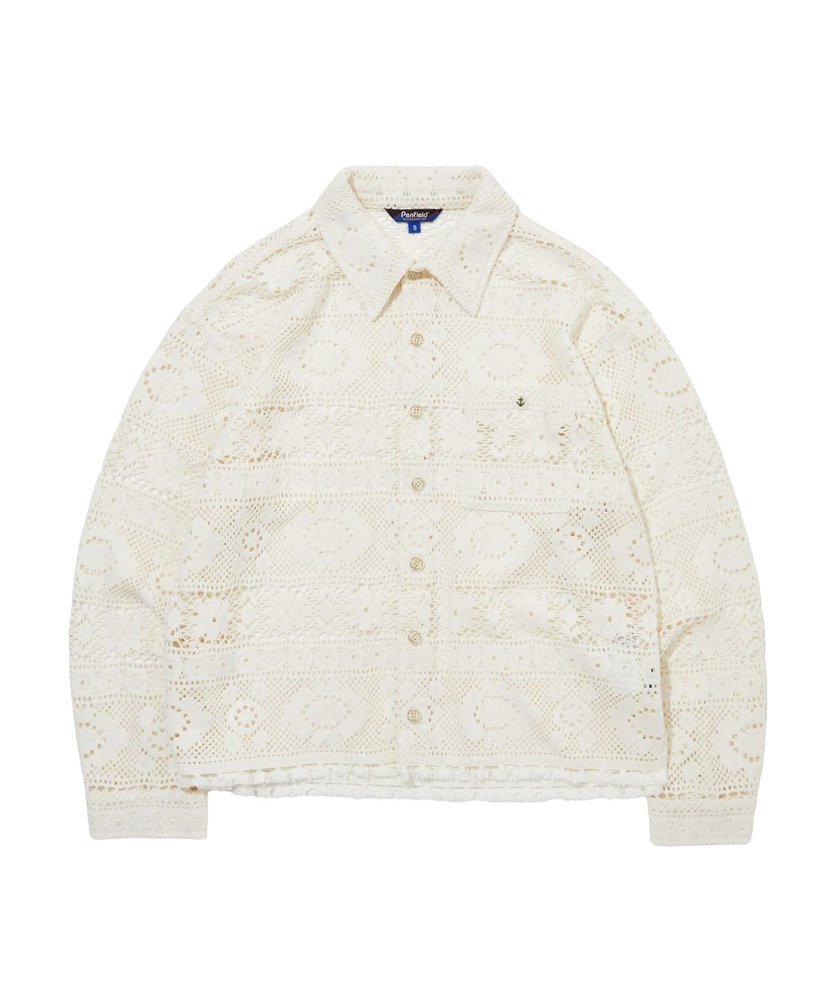 펜필드(PENFIELD) 프린치 크로셰 셔츠 아이보리_FR3WR56U