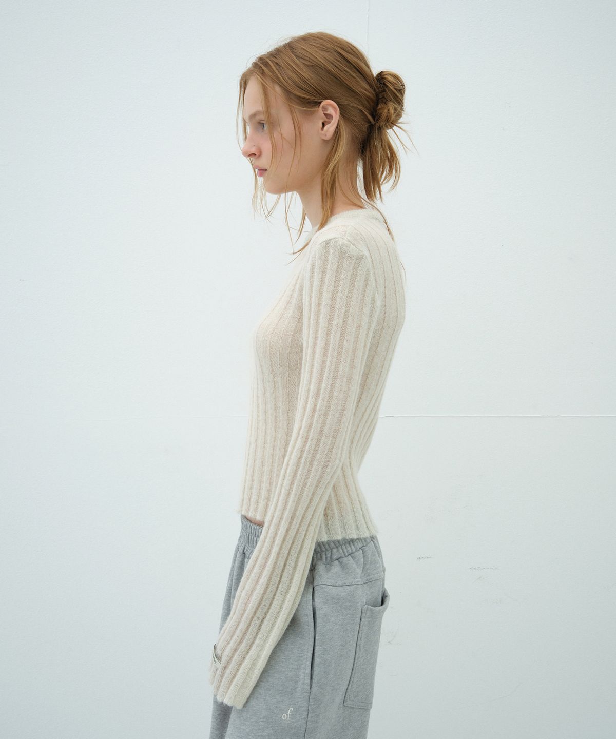 오버듀플레어(OVERDUEFLAIR) KID MOHAIR FLARED SLEEVE KNIT_CREAM