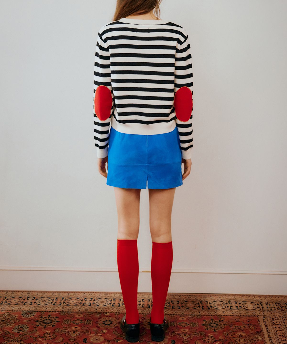 그린버터(GREENBUTTER) Mariner Patch Cardigan (Black)