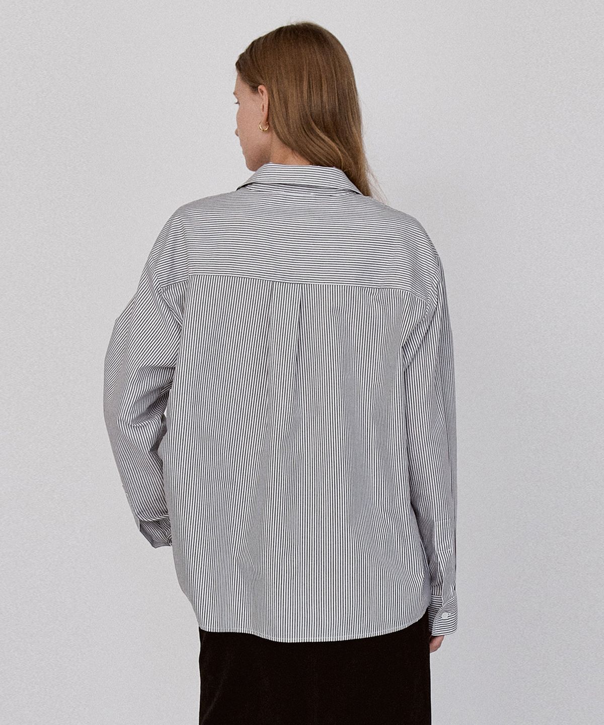 르세지엠(LESEIZEME) Daily Stripe Shirt - Gray