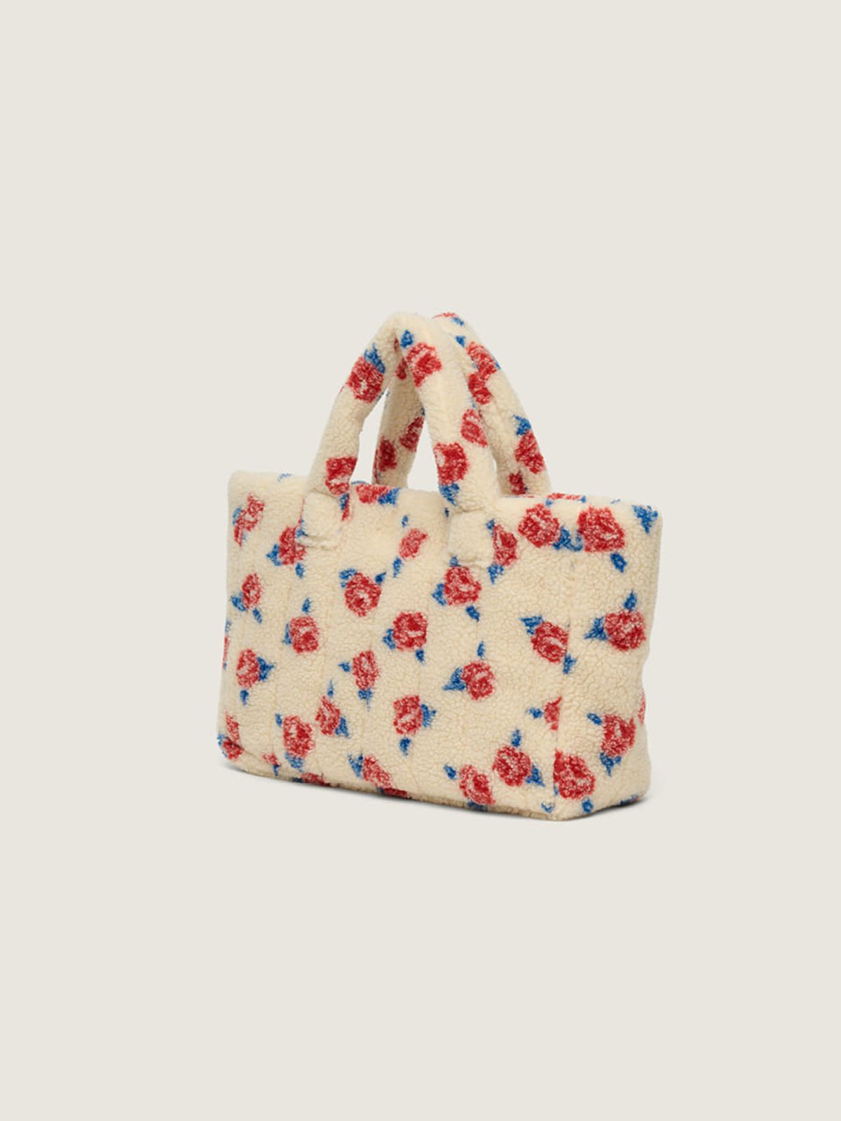 시엔느(SIENNE) Medium Rose Fleece Padding Bag (Beige)