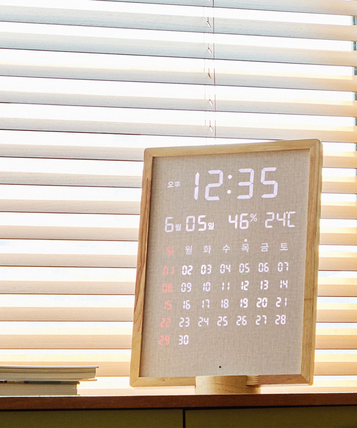 오아(OA) 캘린더LED 전자달력 벽시계 전자달력