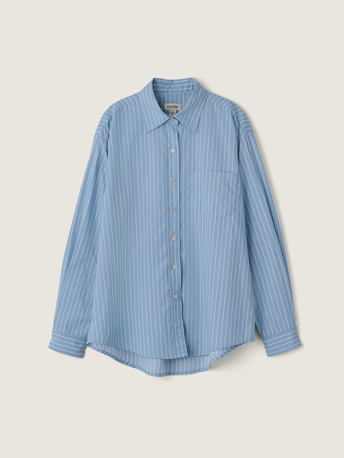 시엔느(SIENNE) Kelly Stripe Shirt (Sky Blue)