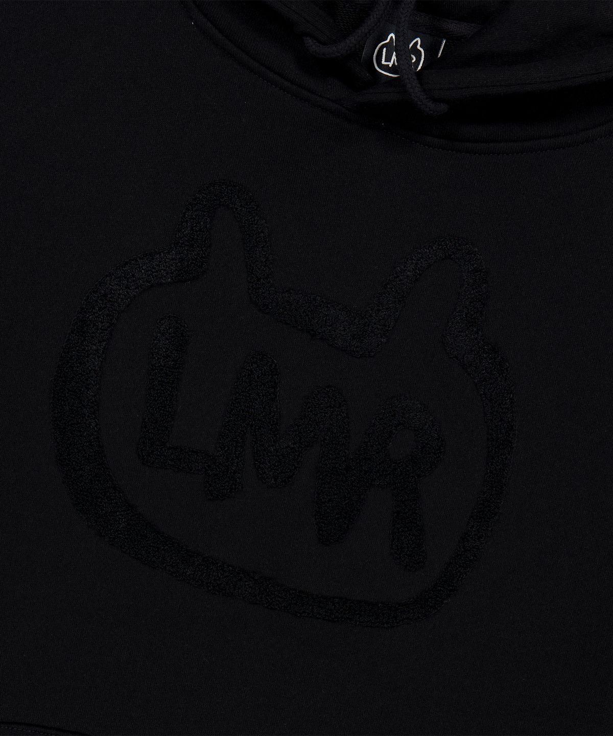 엘엠알(LMR) 부클 심볼 로고 포인트 후드 BLACK