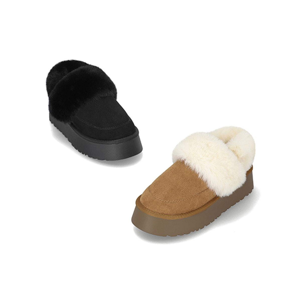 엘칸토(ELCANTO) 마쯔 여성 플랫폼 퍼 스트랩 뮬 4.5cm LCWC70M54V