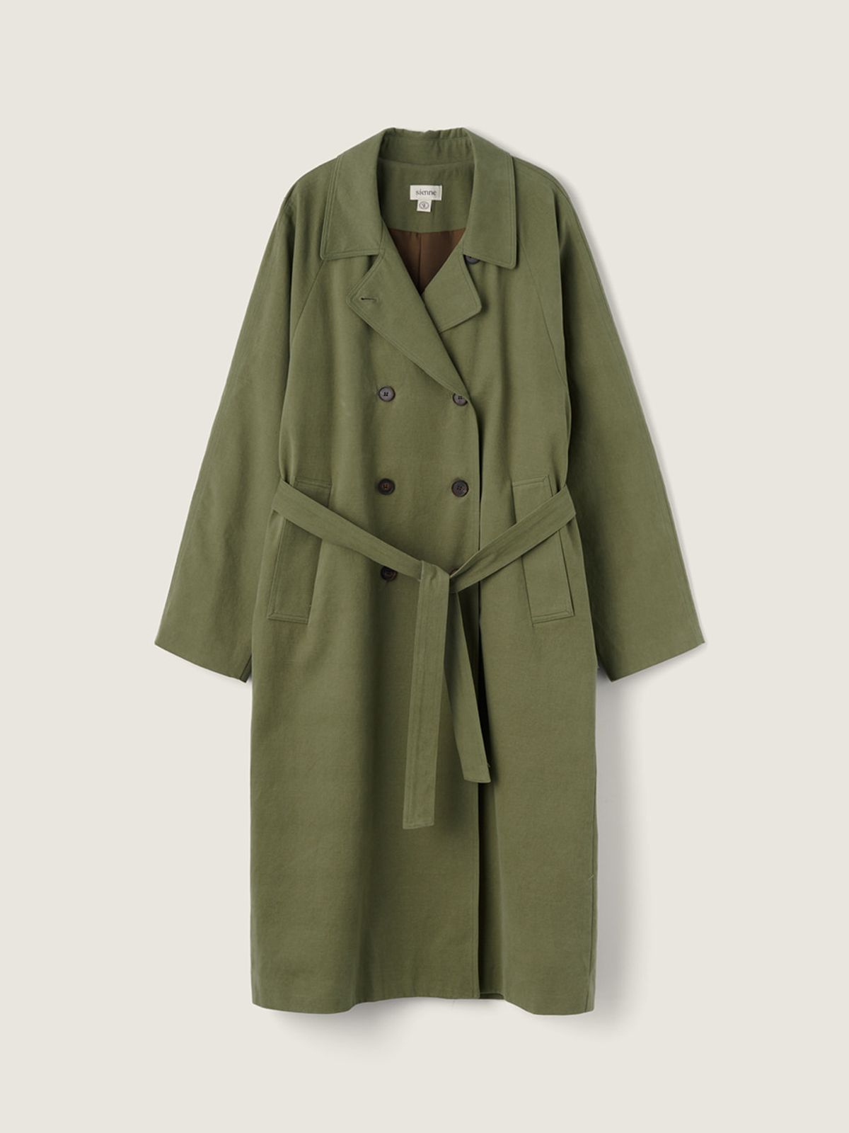 시엔느(SIENNE) Row Tailored Coat (Khaki)
