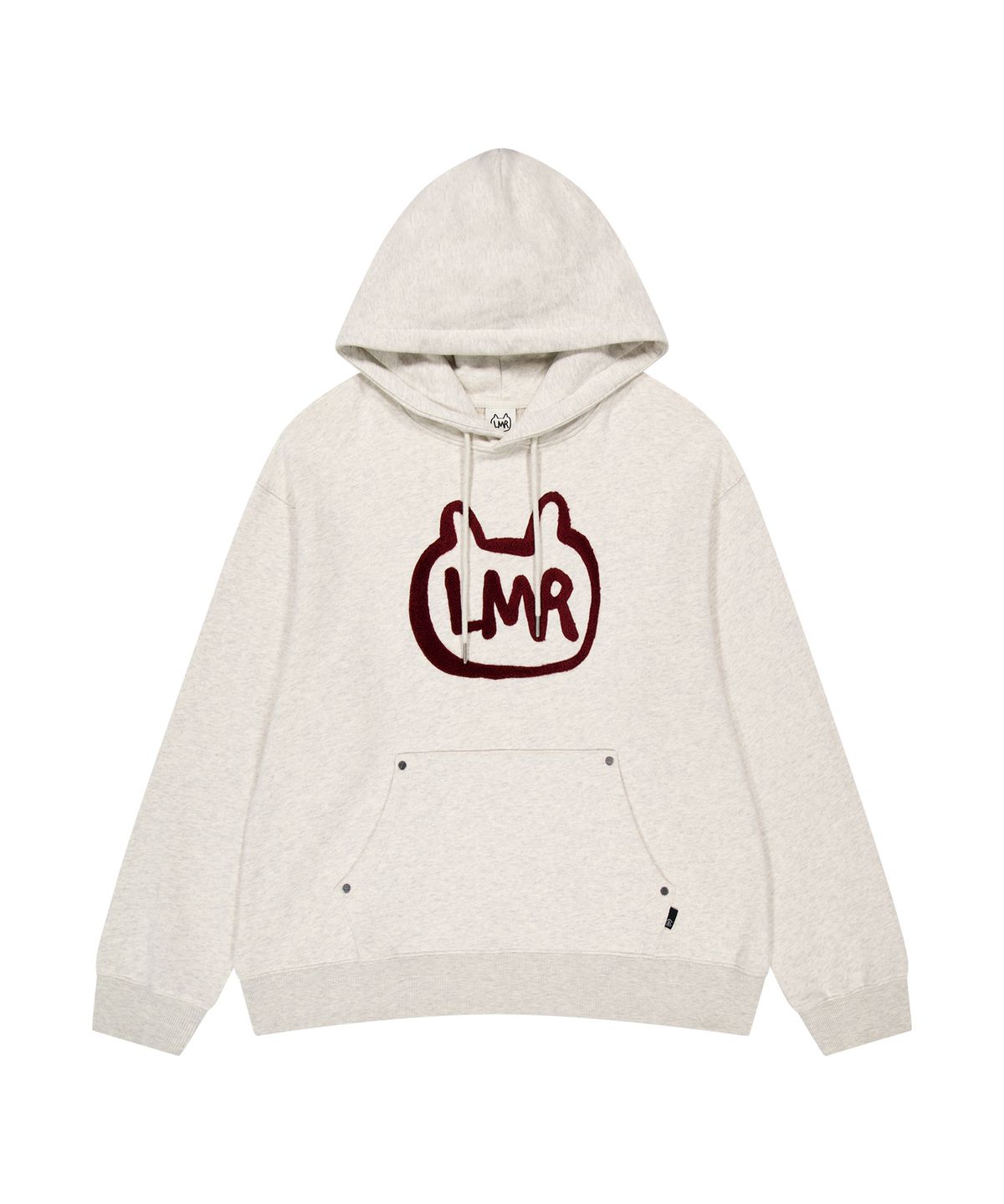 엘엠알(LMR) 부클 심볼 로고 포인트 후드 OATMEAL