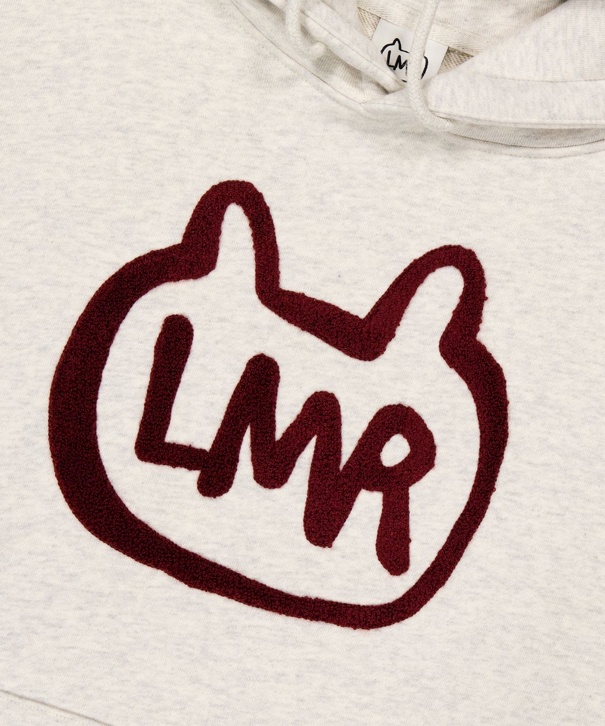 엘엠알(LMR) 부클 심볼 로고 포인트 후드 OATMEAL