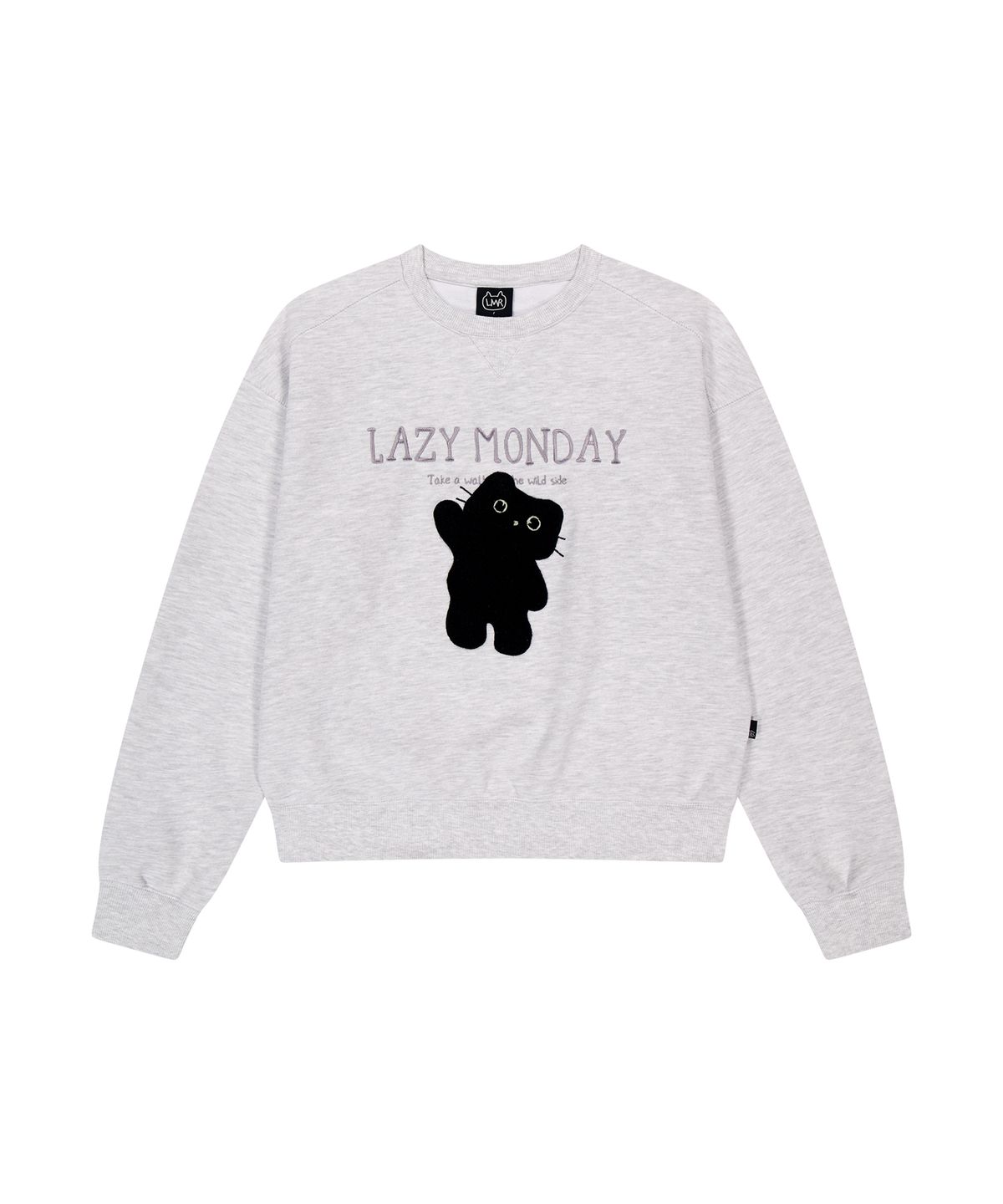 엘엠알(LMR) 샹뇽이 부클 크롭 맨투맨 LIGHT GREY