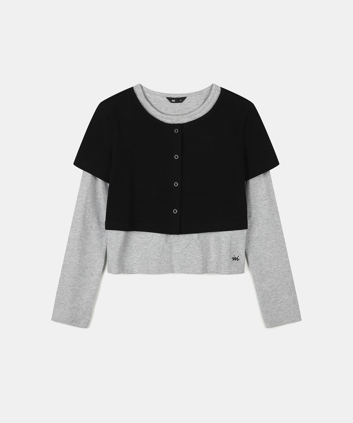 아이엠아이(IAMI) KL65373 주니어 가디건 레이어드 2IN1 티셔츠