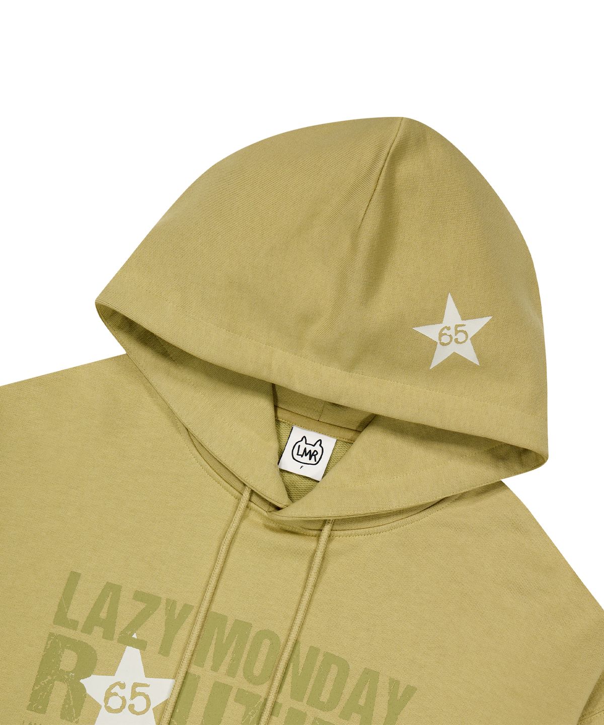 엘엠알(LMR) 풀 레터링 스타 포인트 후드 YELLOW