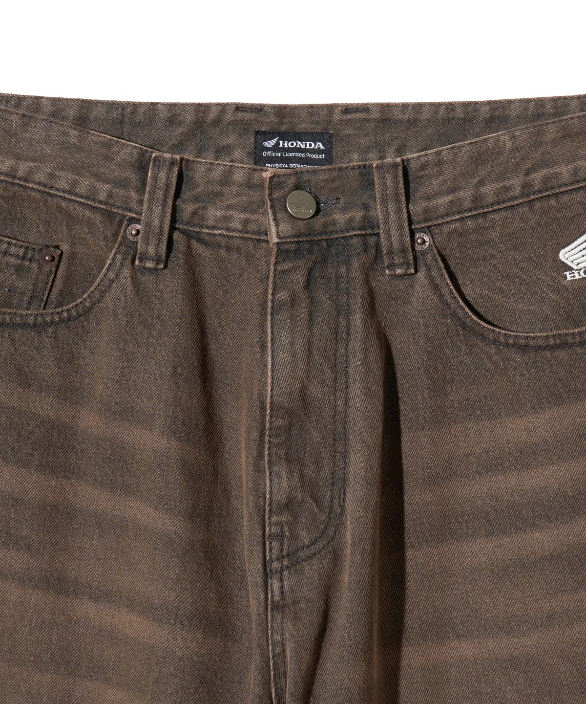 핍스 모터사이클(PHYPS MOTORCYCLE) Wing Logo Denim Pants Brown