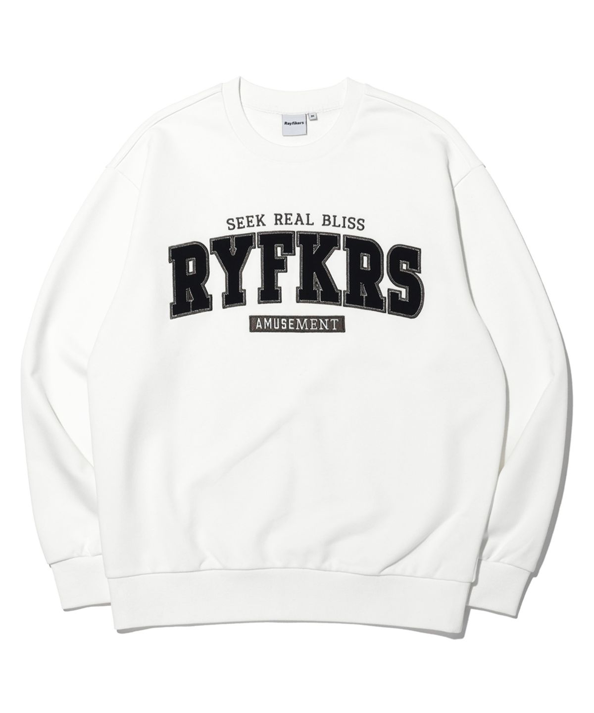 레이피커스(RAYFIKERS) 블리스 로고 패치 맨투맨 MQ6TU137_OFF WHITE