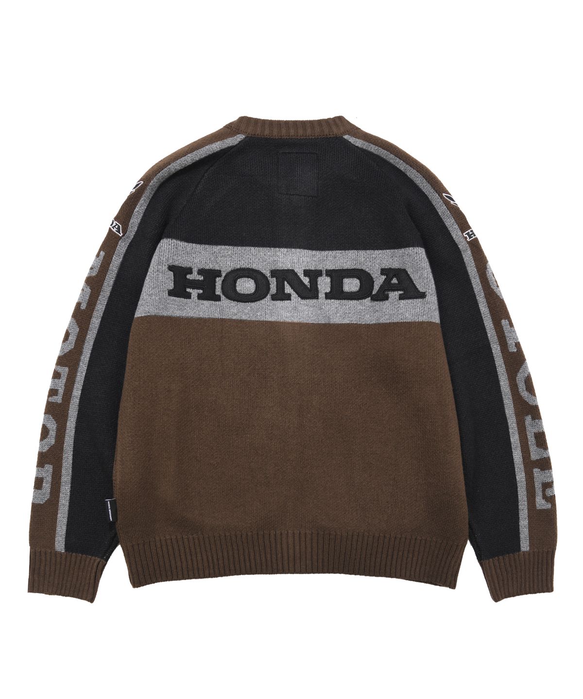 핍스 모터사이클(PHYPS MOTORCYCLE) Big Logo Knit Zip-up Brown