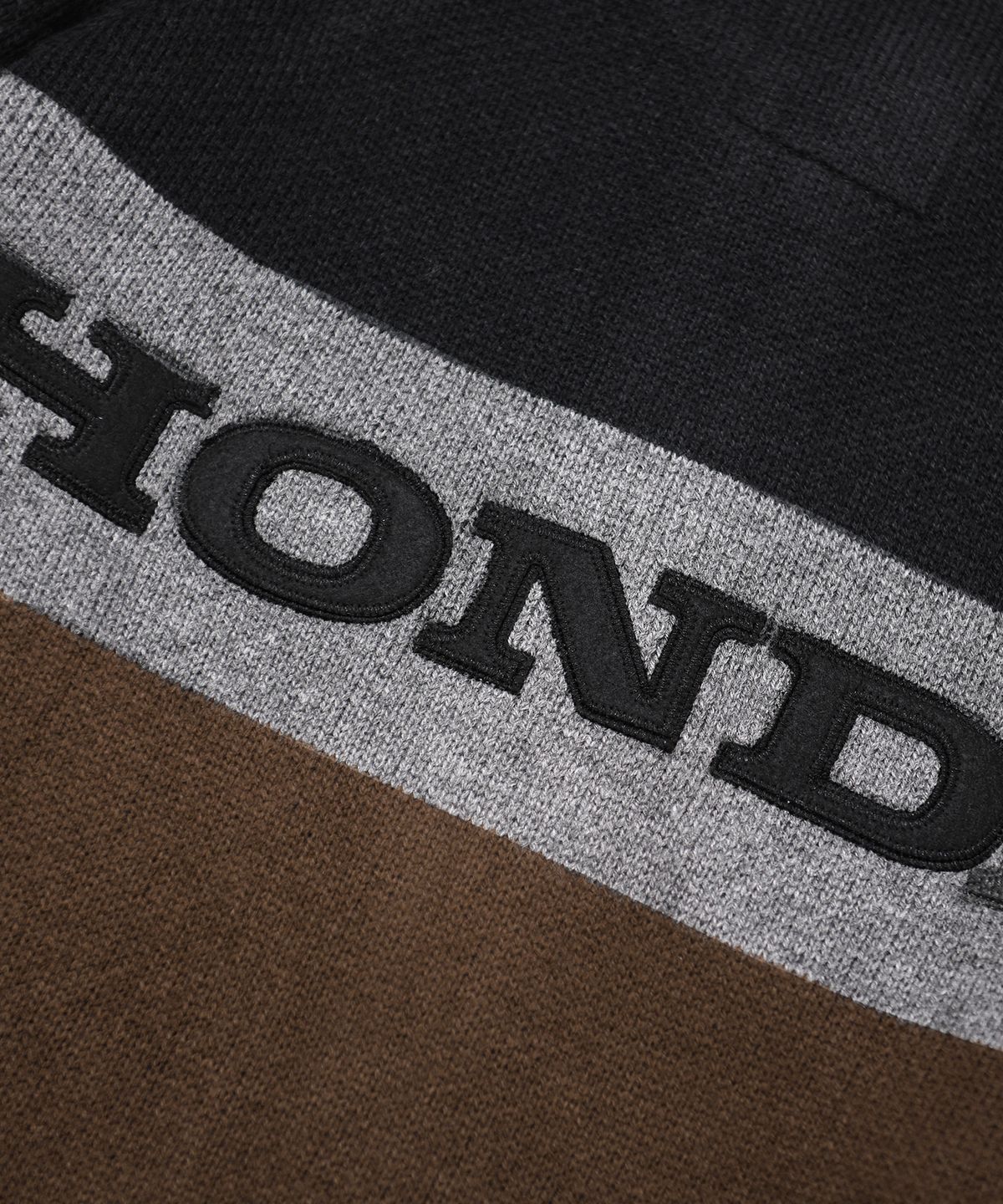 핍스 모터사이클(PHYPS MOTORCYCLE) Big Logo Knit Zip-up Brown