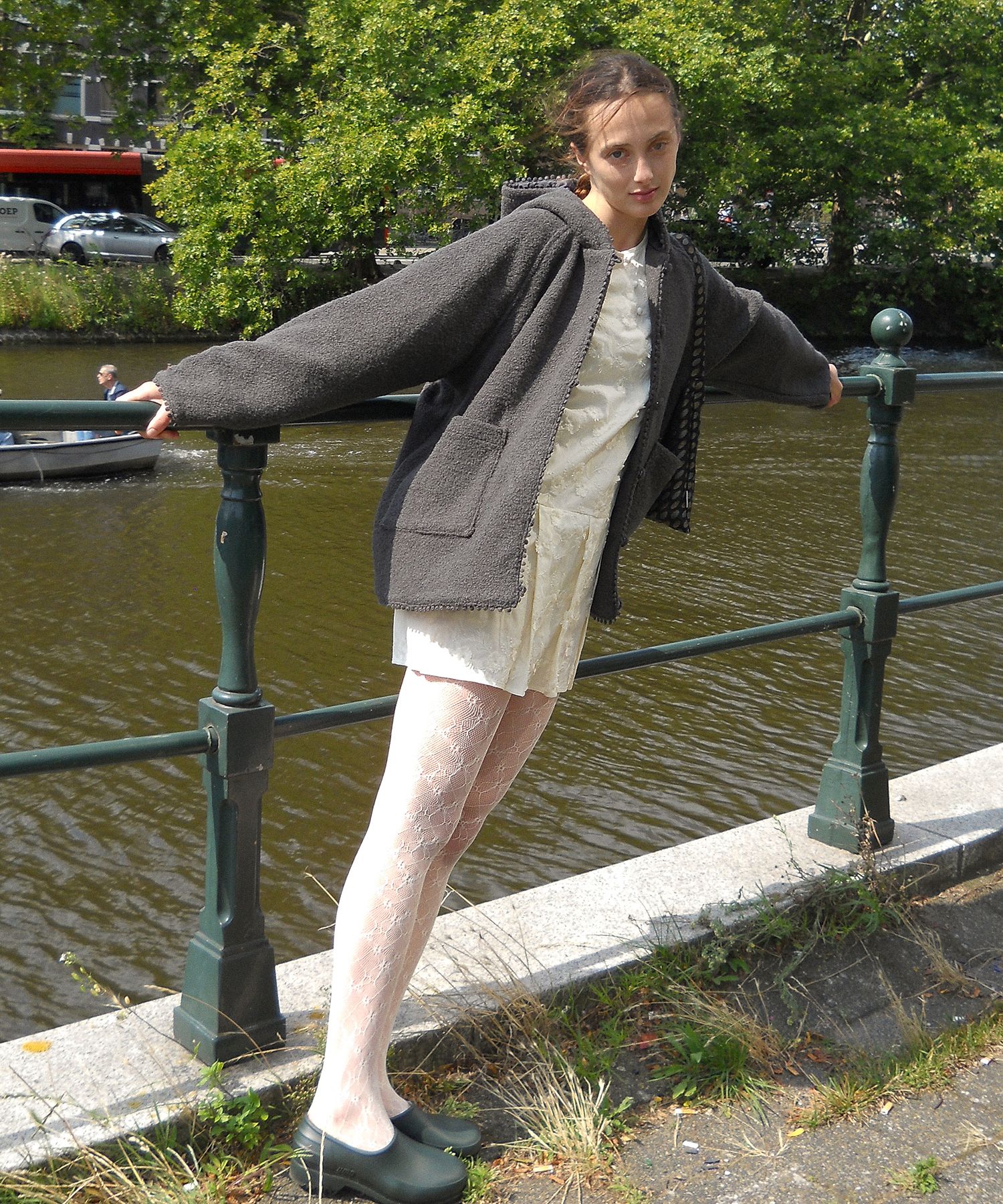 【PESTO】フードパーカー付きブークレカーディガン MUSINSA公式 | PESTO フードパーカー付きブークレカーディガン ダーク