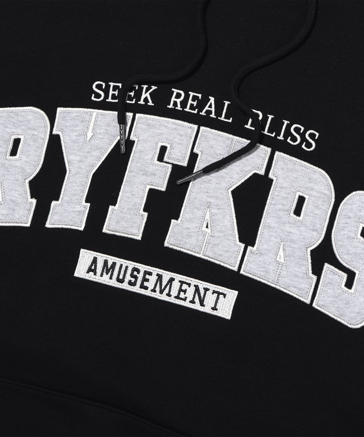 레이피커스(RAYFIKERS) 블리스 로고 패치 후디 MQ6TU138_BLACK