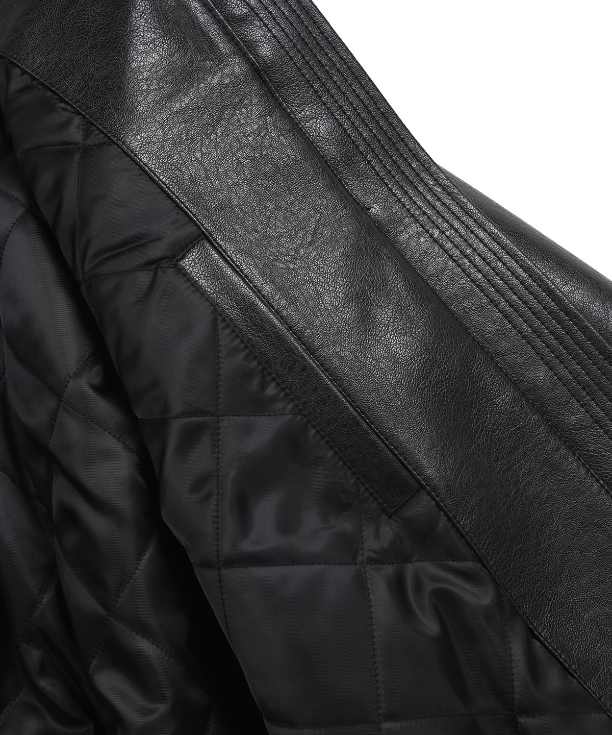 핍스 모터사이클(PHYPS MOTORCYCLE) Motorcycle Piping Leather Jacket Black