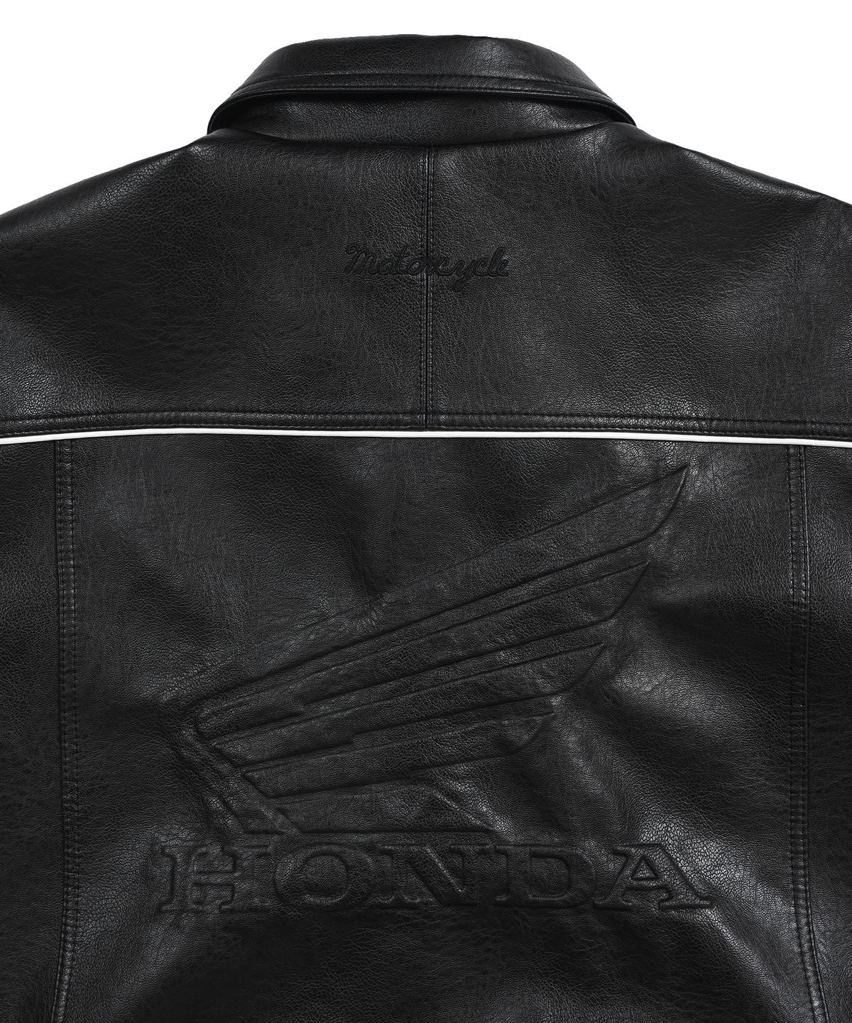 핍스 모터사이클(PHYPS MOTORCYCLE) Motorcycle Piping Leather Jacket Black
