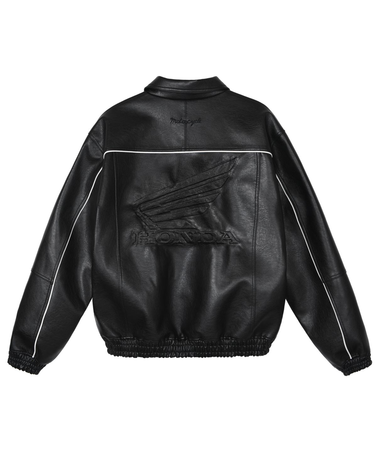 핍스 모터사이클(PHYPS MOTORCYCLE) Motorcycle Piping Leather Jacket Black