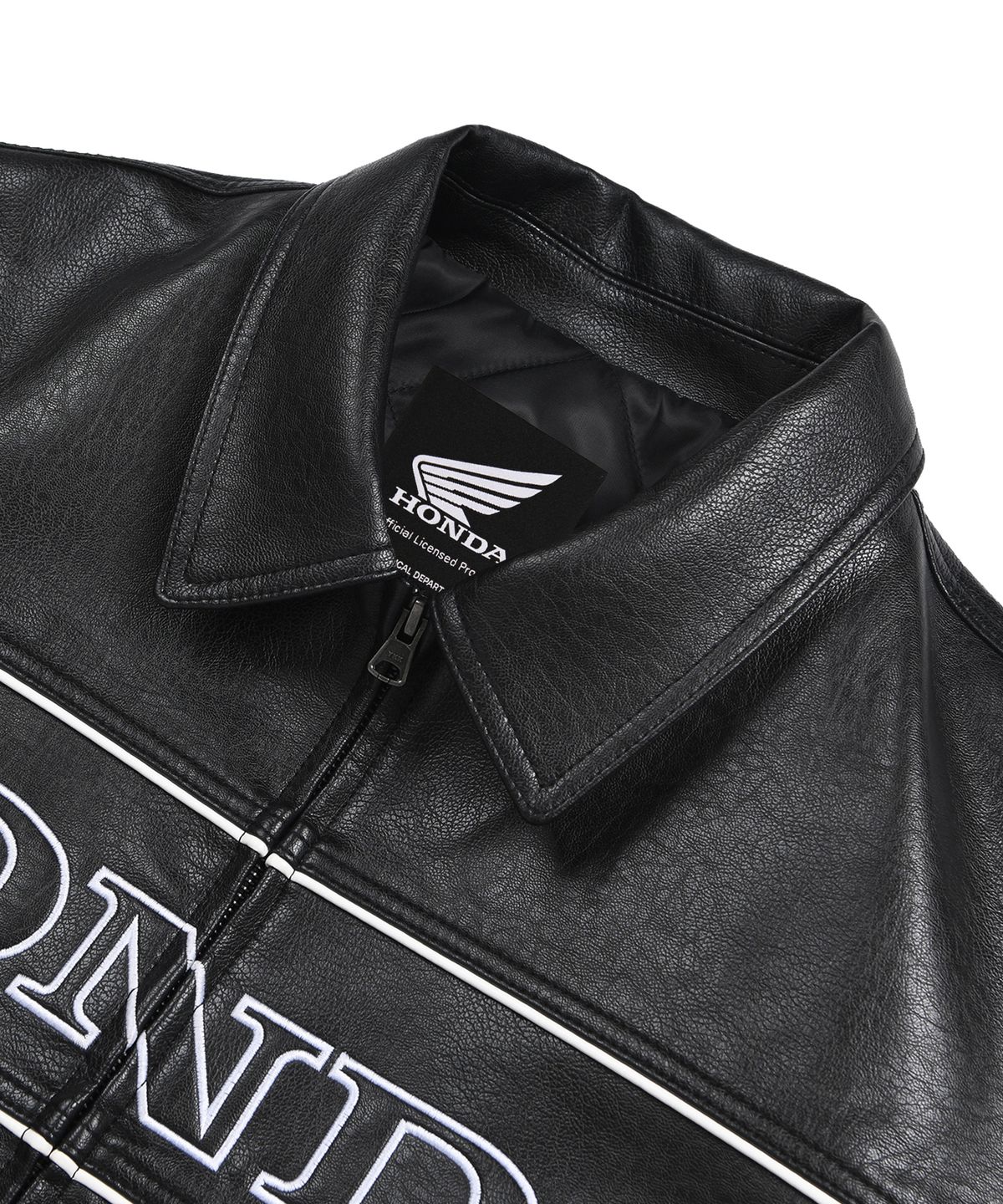 핍스 모터사이클(PHYPS MOTORCYCLE) Motorcycle Piping Leather Jacket Black