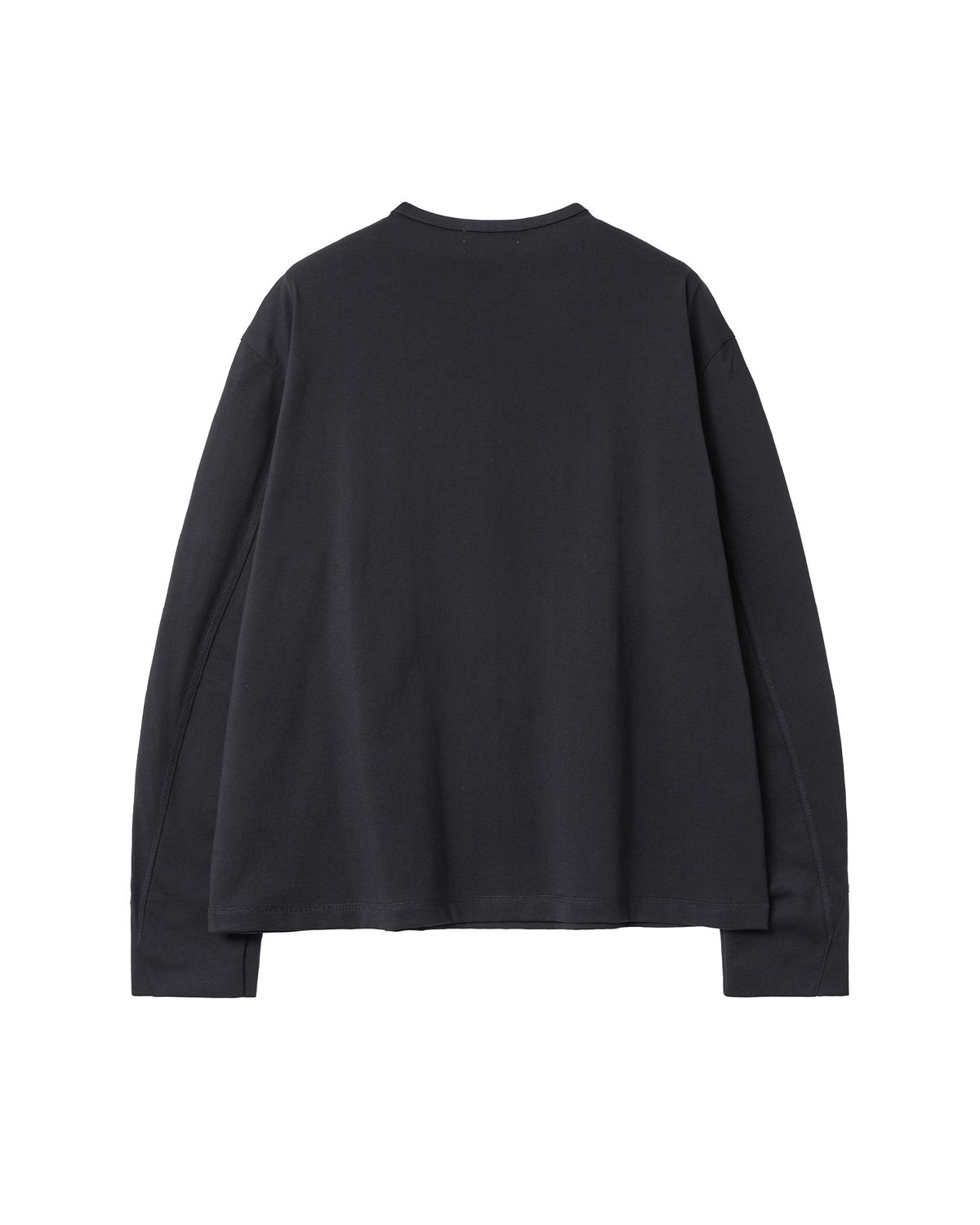 미세키서울 맨(MISEKISEOUL MEN) Diagonal henley neck long sleeves BLACK