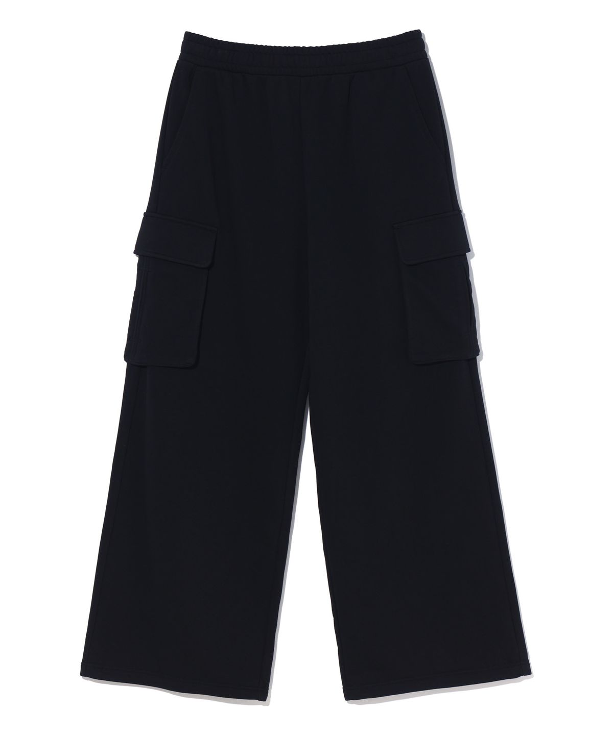 레이피커스(RAYFIKERS) 카고 와이드 스웨트 팬츠 MQ6PU182_BLACK