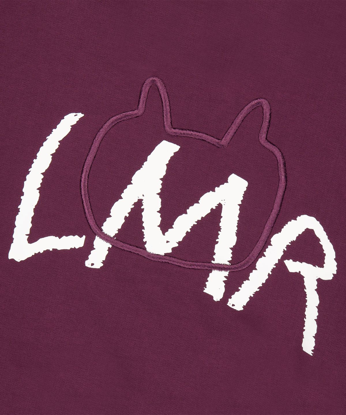 엘엠알(LMR) 실리콘 와펜 빅로고 후드 PLUMBERRY
