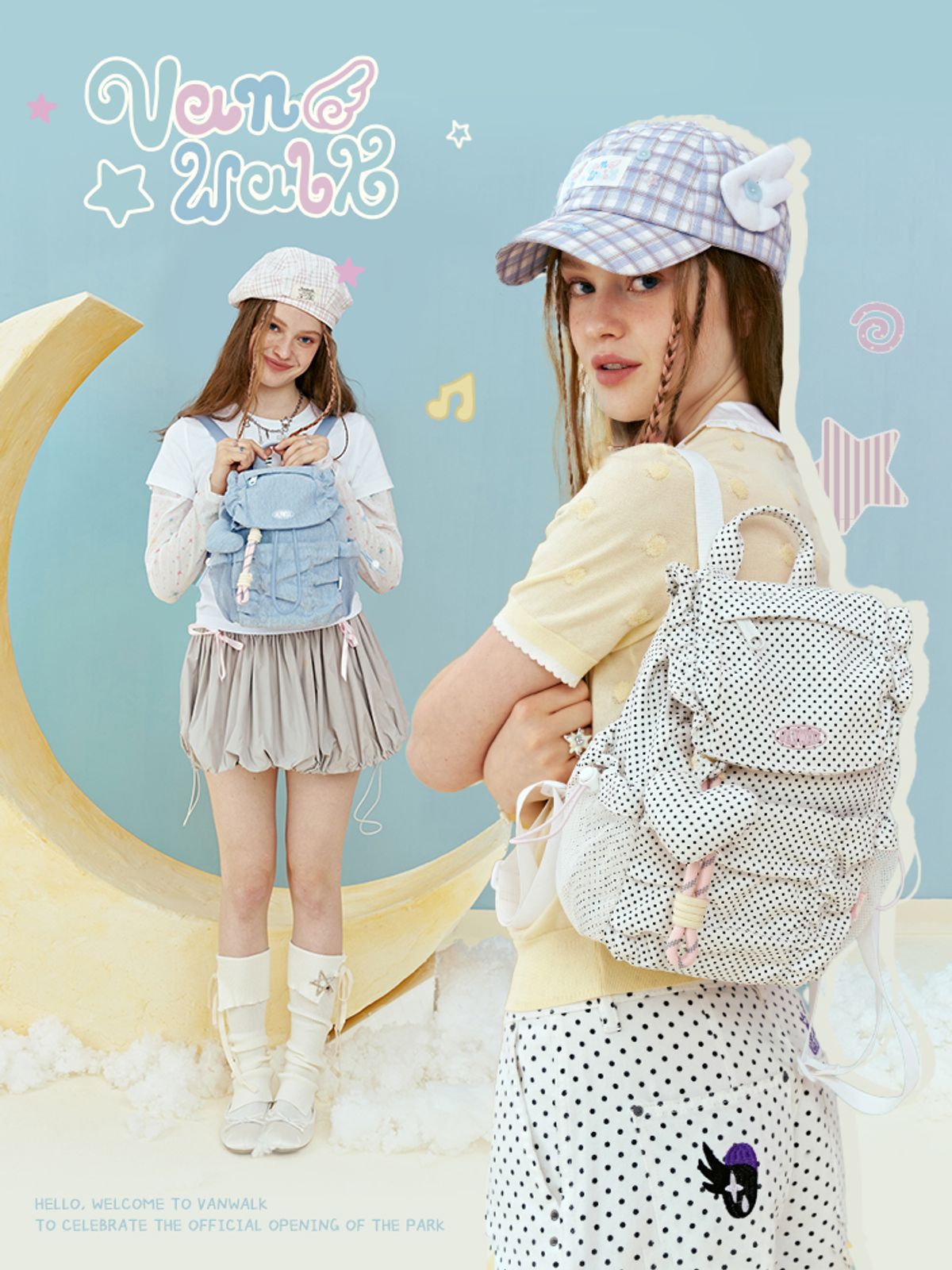 반워크(VANWALK) 클라우드 리에디션 미니 백팩 [데님]
