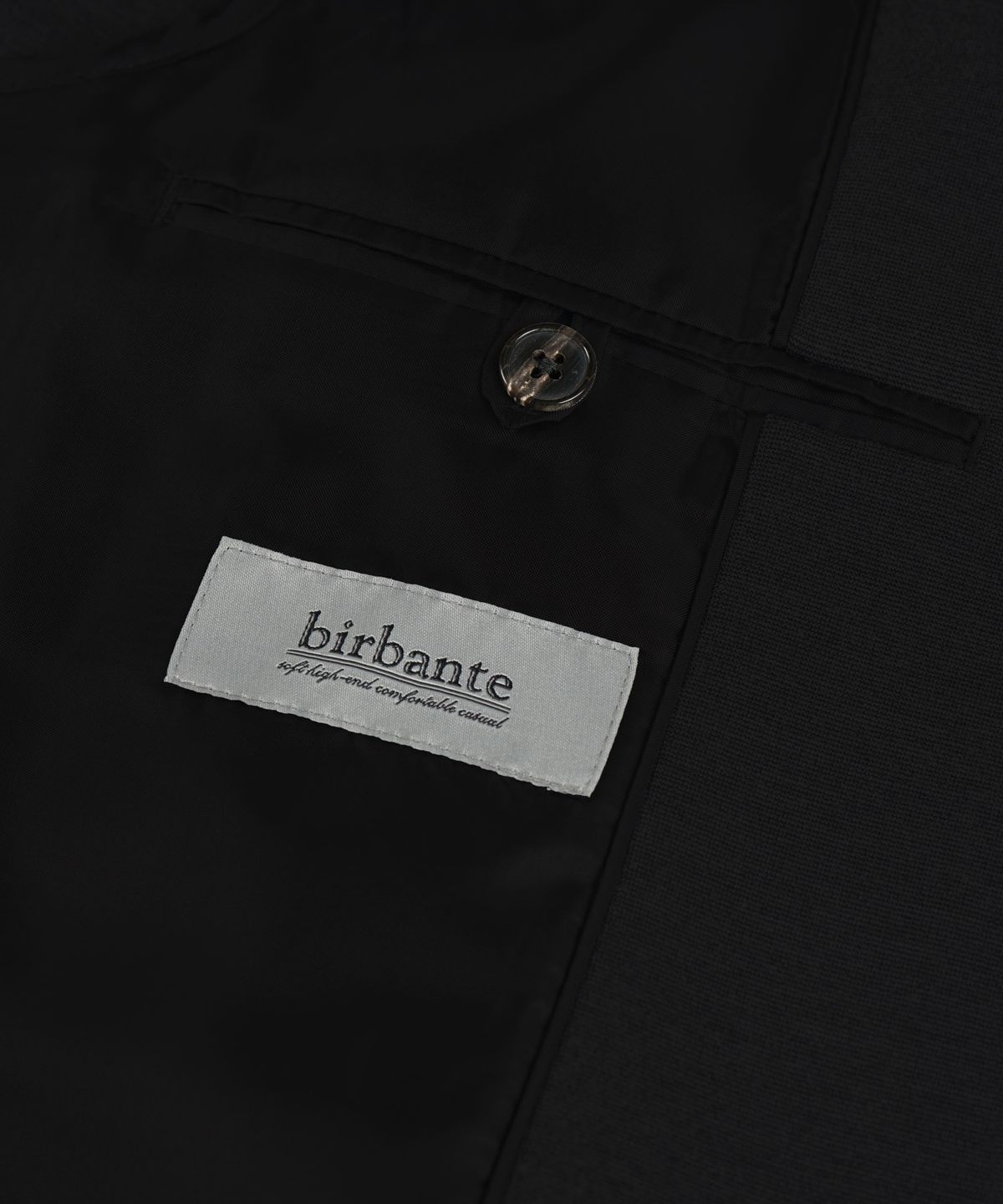 비르반테(BIRBANTE) 컴포트 스트레치 셋업 블레이저 자켓 - 블랙